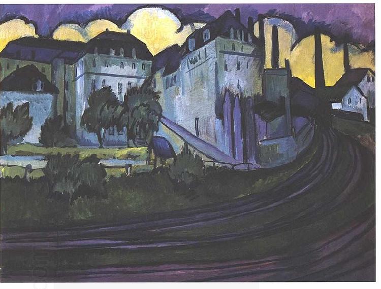 Ernst Ludwig Kirchner Gateway to the freight depot in Altstadt China oil painting art